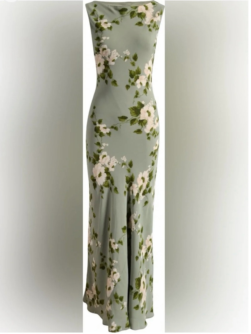 Reformation Prescott Dress In Greenery, NEW WITHOUT TAGS, NEVER WORN. - Picture 3 of 7
